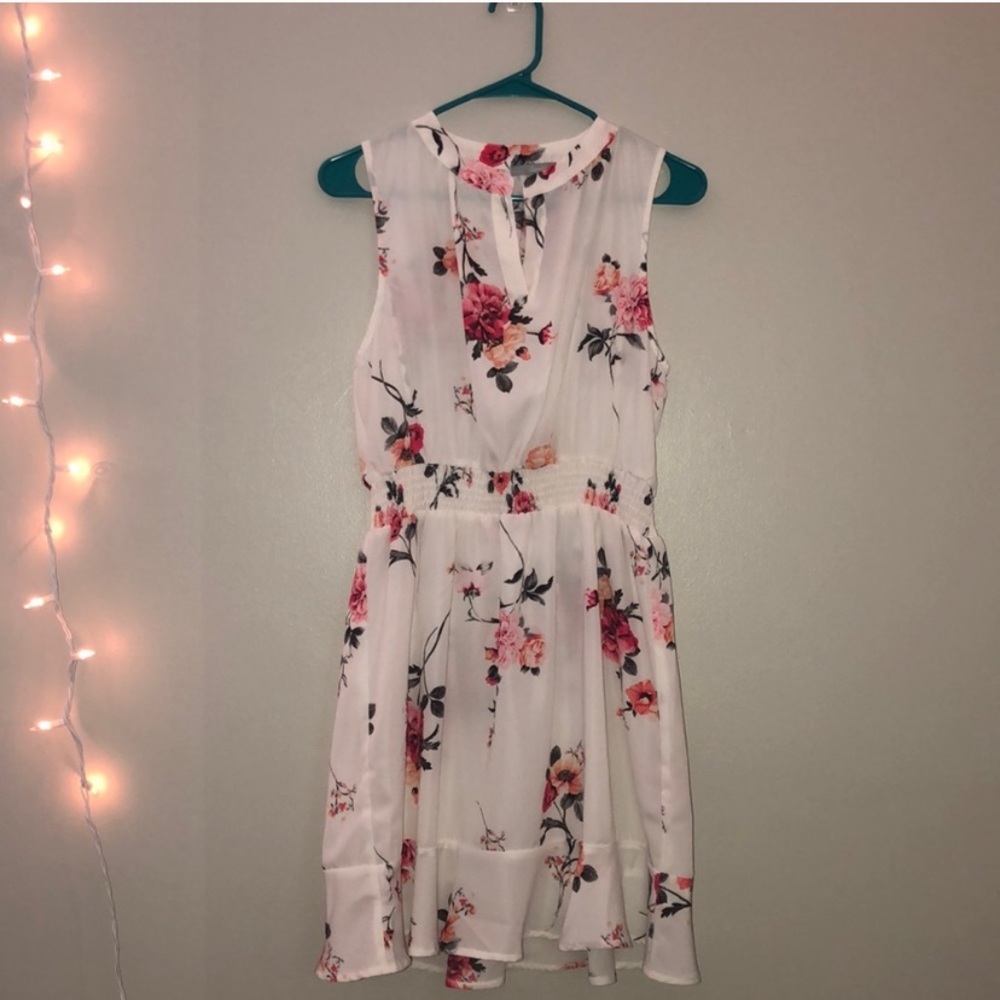 white floral dress!
